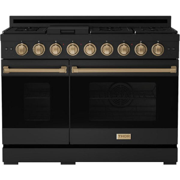  Thor Kitchen 48-inch Freestanding Gas Range with Convection Technology RSG48EBLP-BRZ IMAGE 1