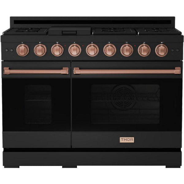  Thor Kitchen 48-inch Freestanding Gas Range with Convection Technology RSG48EB-RSG IMAGE 1