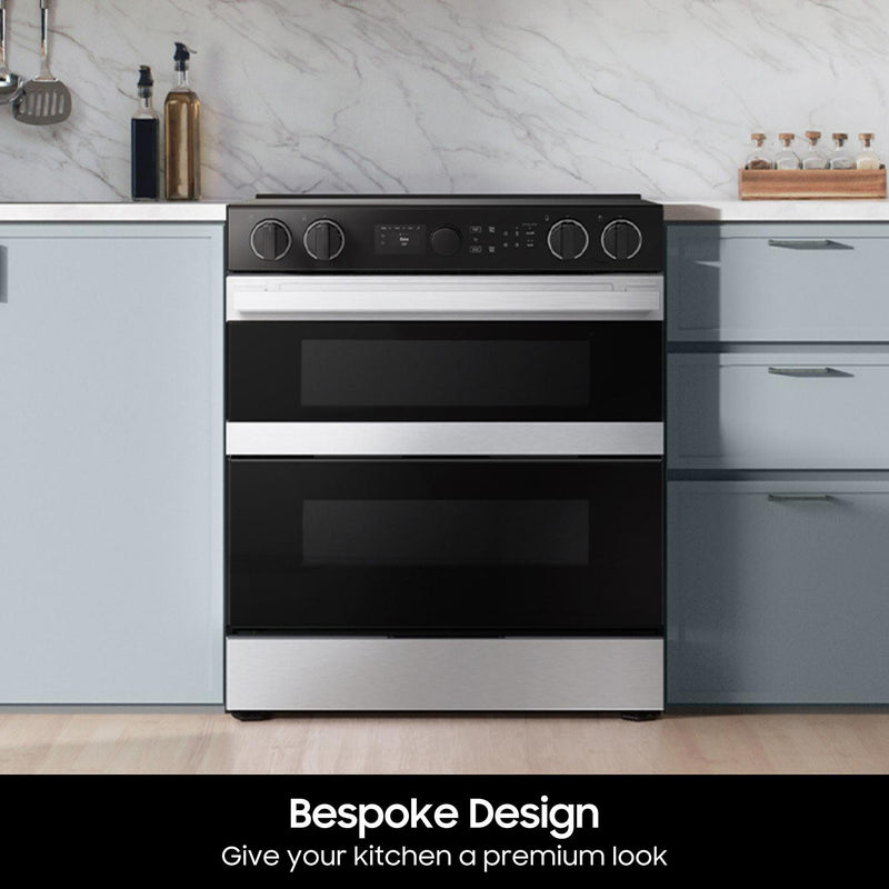  Samsung 30-inch Slide-in Electric Range with Wi-Fi NSE6DG8550SR/AA IMAGE 6