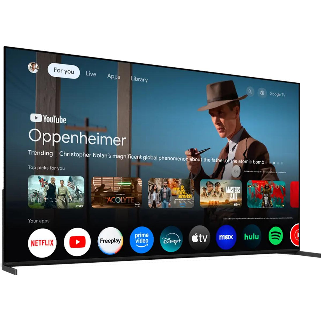 Sony 65-inch BRAVIA 8 II Class QD-OLED 4K HDR Google TV K-65XR80M2
