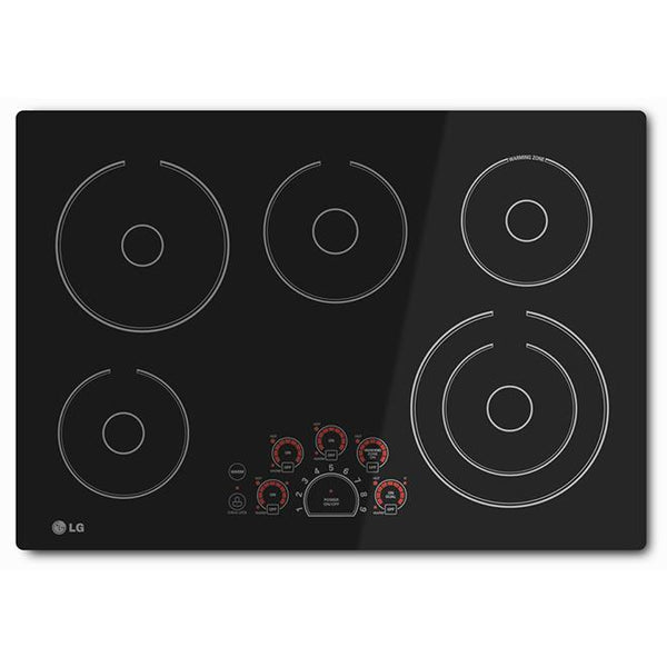 LG 30-inch Built-In Electric Cooktop with SmoothTouch™ Controls LCE3010SB IMAGE 1