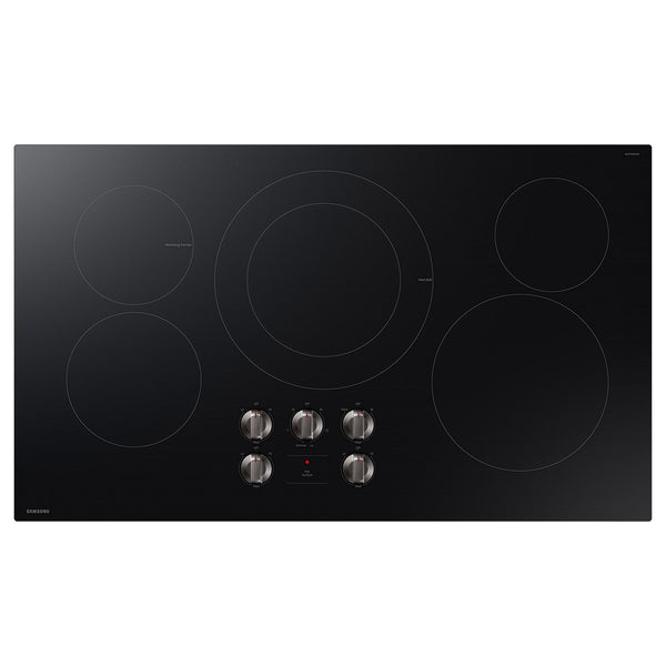  Samsung 36-inch Built-in Electric Cooktop with Knob Controls NZ36FG5332RK/AA IMAGE 1