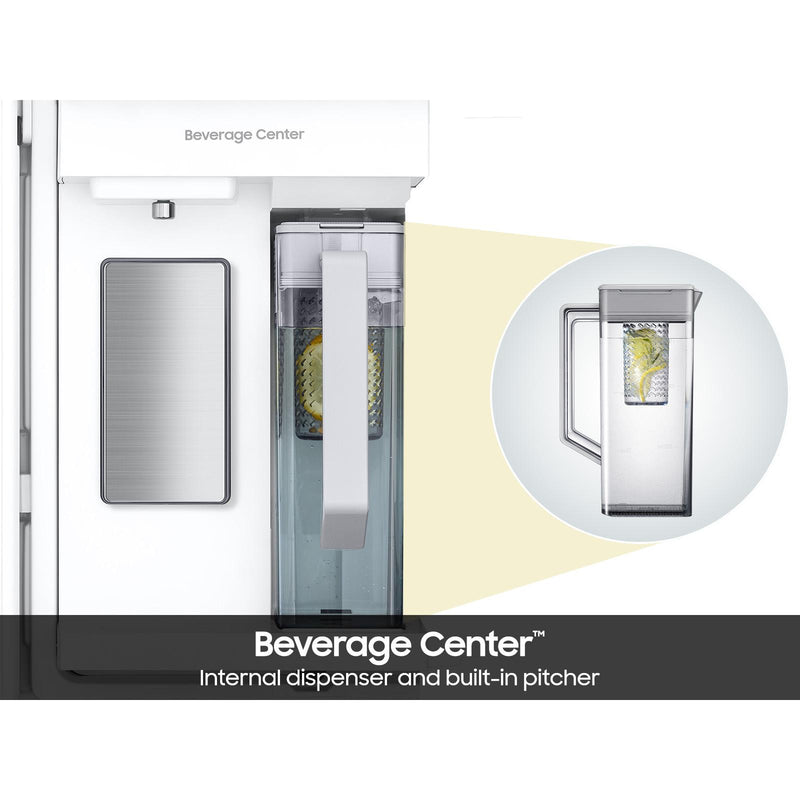  Samsung Bespoke 29 cu. ft. 4-Door French Door Refrigerator with Inner Beverage Center™ RF70F29DER/AA IMAGE 4
