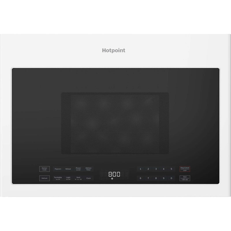 Hotpoint 24-inch 1.4 Cu. Ft. Over-The-Range Microwave Oven HVMB14S4WWW IMAGE 1