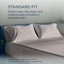  Tempur-Pedic TEMPUR Luxe Egyptian Cotton Sheet Set Cool Gray (California King ) IMAGE 11