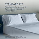  Tempur-Pedic TEMPUR Luxe Egyptian Cotton Sheet Set Sleepy Blue (Queen) IMAGE 11