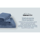  Tempur-Pedic TEMPUR Rayon from Bamboo Sheet Set Vintage Indigo (King) IMAGE 14
