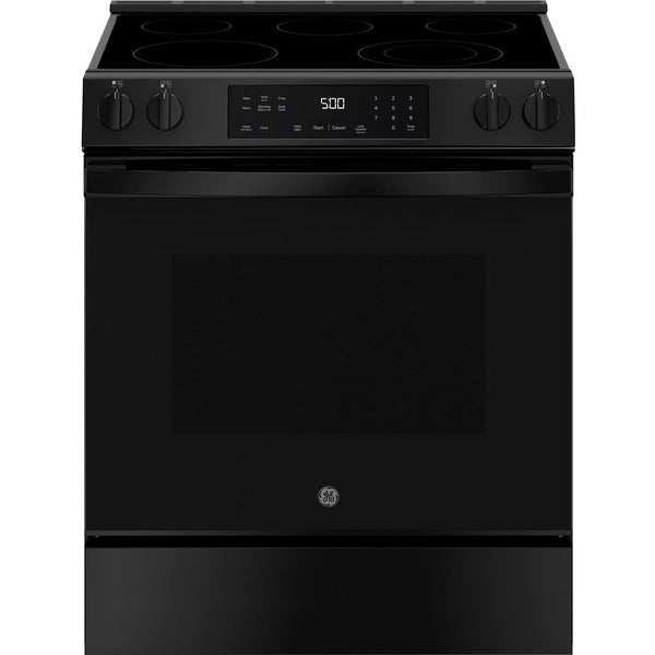  GE 30-inch Slide-in Electric Range with Crisp Mode GRS500PVBB IMAGE 1