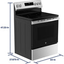  GE 30-inch Freestanding Electric Range with Crisp Mode GRF500SVSS IMAGE 14