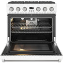 Thor Kitchen 36-inch Freestanding Gas Range with Convection Technology ARG36W IMAGE 2