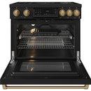  Thor Kitchen 36-inch Freestanding Induction/Electric Range with Tilt Panel RSI36B-BRZ IMAGE 2